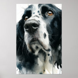 Engelse springerspaniel portret met ticking poster
