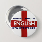 Engelse St. George's Day God Creëer Ronde Button 7,6 Cm (Voorkant /achterkant)