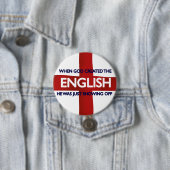 Engelse St. George's Day God Creëer Ronde Button 7,6 Cm (In situ)