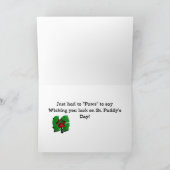 Engelse St Patricks van de Buldog Dag Kaart (Binnen)