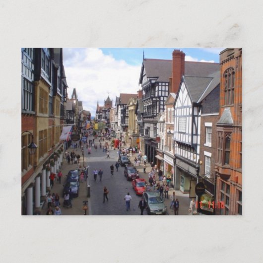 Engelse stad Chester Briefkaart (Voorkant)