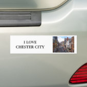 Engelse stad Chester Bumpersticker (Op auto)