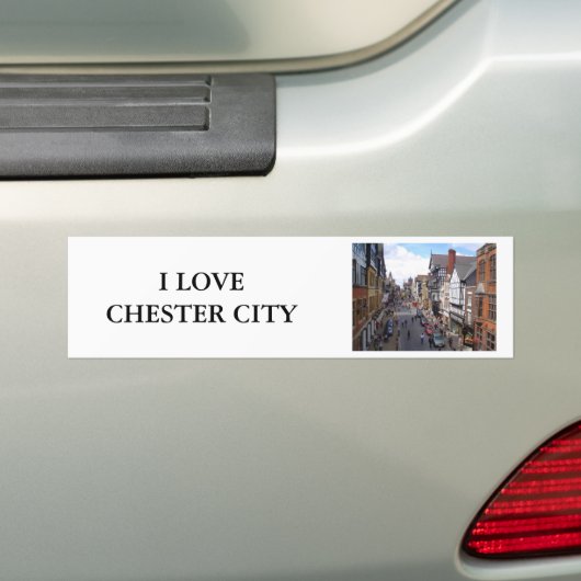 Engelse stad Chester Bumpersticker (Op auto)