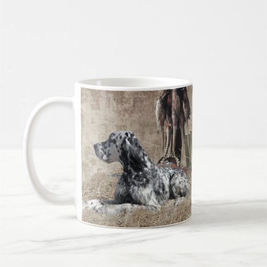 Engelse steller, fazant Hunting Poster Koffiemok (Links)