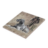 Engelse steller, fazant Hunting Poster Tegeltje (Zijkant)