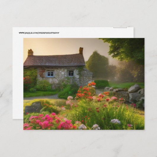 ENGELSE STENEN HUISJE BRIEFKAARTEN (Voorkant / Achterkant)