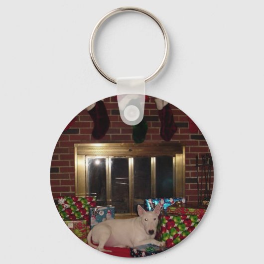 engelse stier doodsbang kerstcadeau fireplace sleutelhanger (Voorkant)