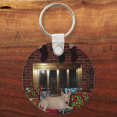 engelse stier doodsbang kerstcadeau fireplace sleutelhanger (Voorkant)
