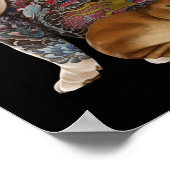 Engelse stier met Japans Tattoo Irezu Poster (Hoek)