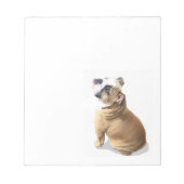 Engelse stierenpupil met hartontwerp CUSTOMIZE Notitieblok (Voorkant)