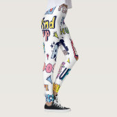 Engelse straattaal woorden, doodle belettering leggings (Rechts)