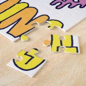 Engelse straattaal woorden, doodle belettering legpuzzel (Zijkant)