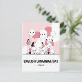 Engelse taaldag briefkaart (Staand voorkant)