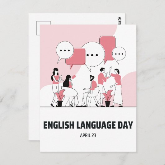Engelse taaldag briefkaart (Voorkant / Achterkant)