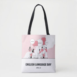 Engelse taaldag tote bag