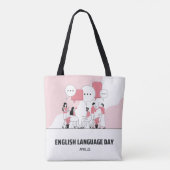 Engelse taaldag tote bag (Achterkant)