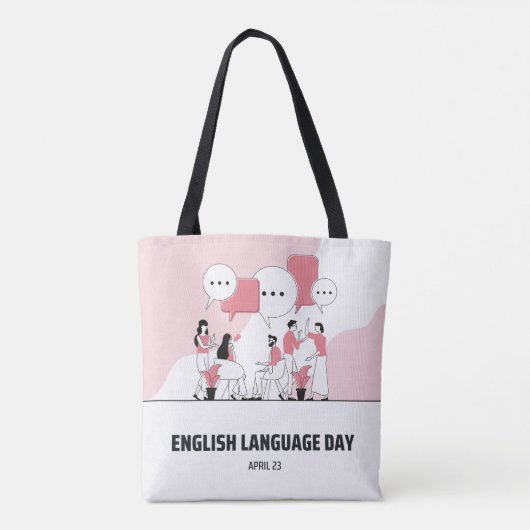 Engelse taaldag tote bag (Achterkant)