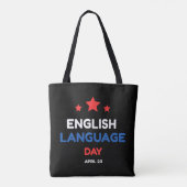 Engelse taaldag tote bag (Achterkant)
