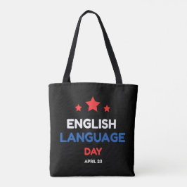 Engelse taaldag tote bag