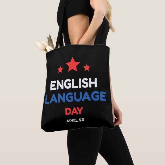 Engelse taaldag tote bag (Dichtbij)