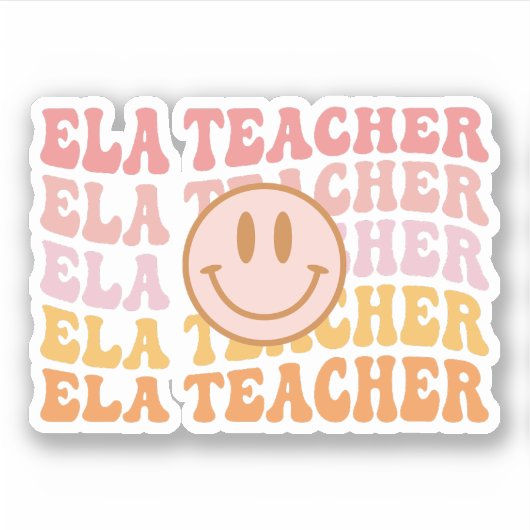 Engelse taalkundendocent, ELA-docentencadeautje Sticker (Voorkant)