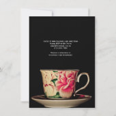 Engelse Teacup Bridal Shower-uitnodigingen Kaart (Achterkant)