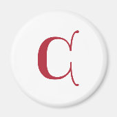 Engelse tekst Gothic Monogram letter C Magneet (Voorkant)