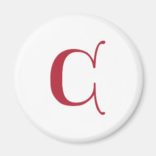 Engelse tekst Gothic Monogram letter C Magneet