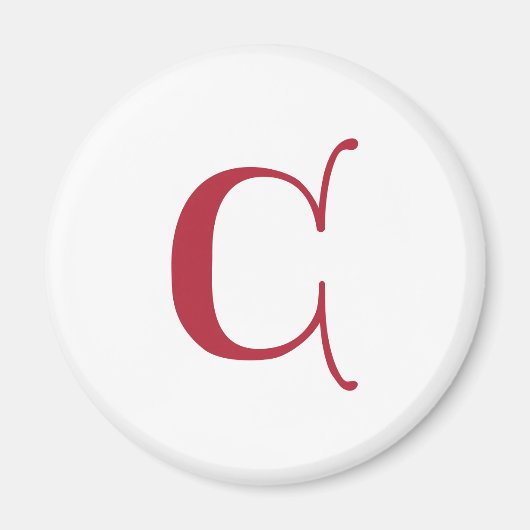 Engelse tekst Gothic Monogram letter C Magneet (Voorkant)