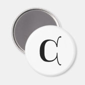 Engelse tekst Gothic Monogram letter C Magneet (Voorkant / Achterkant)