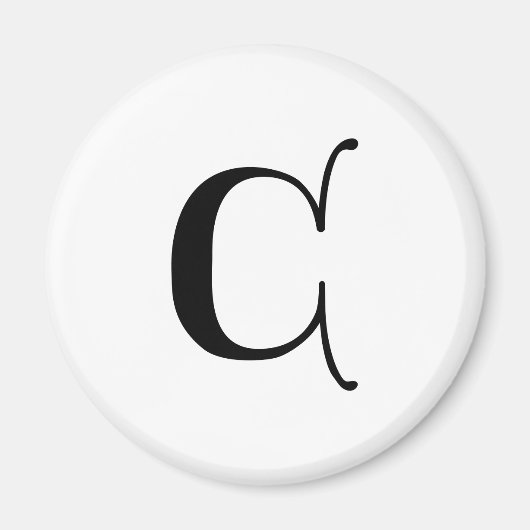 Engelse tekst Gothic Monogram letter C Magneet (Voorkant)