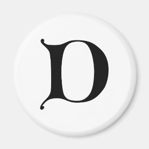 Engelse tekst Gothic Monogram letter D Magneet