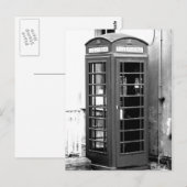 Engelse telefooncabine briefkaart (Voorkant / Achterkant)