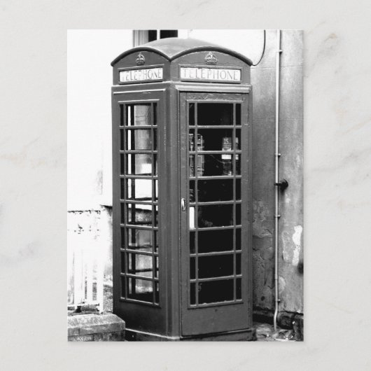 Engelse telefooncabine briefkaart (Voorkant)