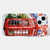 Engelse telefooncel en vlag Case-Mate iPhone case (Achterkant (horizontaal))