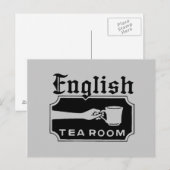 Engelse thea Room Briefkaart (Voorkant / Achterkant)