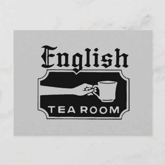 Engelse thea Room Briefkaart (Voorkant)