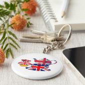 Engelse thea-time cadeautjes sleutelhanger (Zijkant)