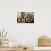 Engelse thee in de Salon des Quatre Glaces Poster (Keuken)