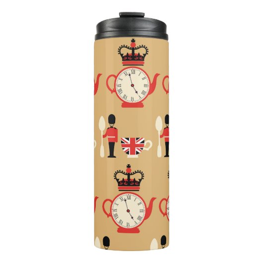 Engelse thee: naadloos patroon. Thermosbeker (Voorkant)