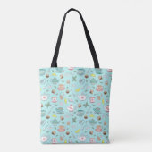  Engelse theekopjes theepotten theedrinker Print Tote Bag (Achterkant)