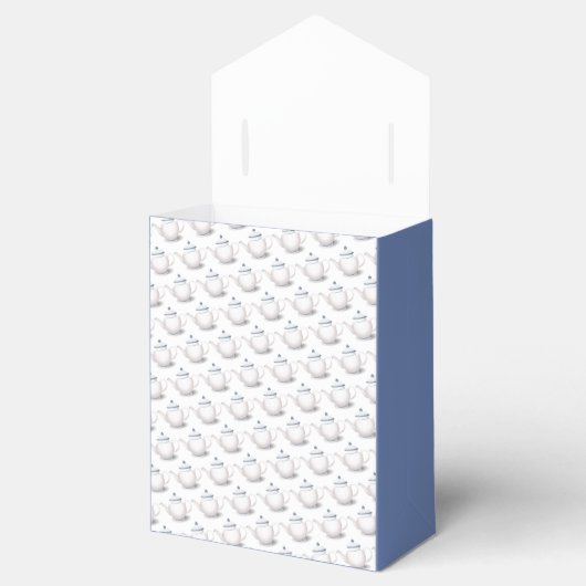Engelse Theepot Tea Party Favor Box Bedankdoosjes (Geopend)