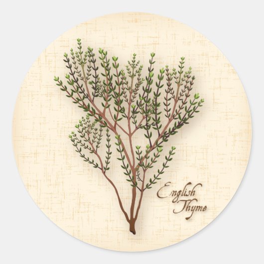 Engelse Thyme Herb Stickers (Voorkant)