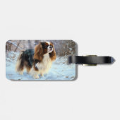 Engelse Toy Spaniel Laat het Sneeuwen Kerstmis Bagagelabel (Achterkant horizontaal)