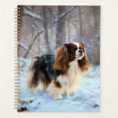 Engelse Toy Spaniel Laat het sneeuwen Kerstmis Planner (Voorkant)
