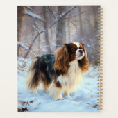 Engelse Toy Spaniel Laat het sneeuwen Kerstmis Planner (Achterkant)