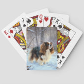 Engelse Toy Spaniel Laat het sneeuwen Kerstmis Pokerkaarten (Achterkant)