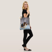 Engelse Toy Spaniel Laat het Sneeuwen Kerstmis Tote Bag (Op model)
