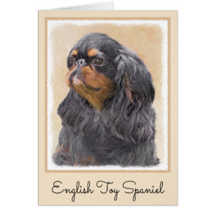 Engelse Toy Spaniel Schilderij Originele Dier Kuns