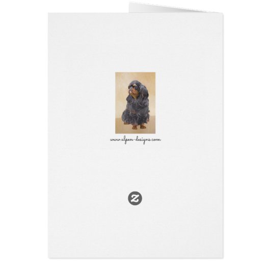 Engelse Toy Spaniel Schilderij Originele Dier Kuns (Achterkant)